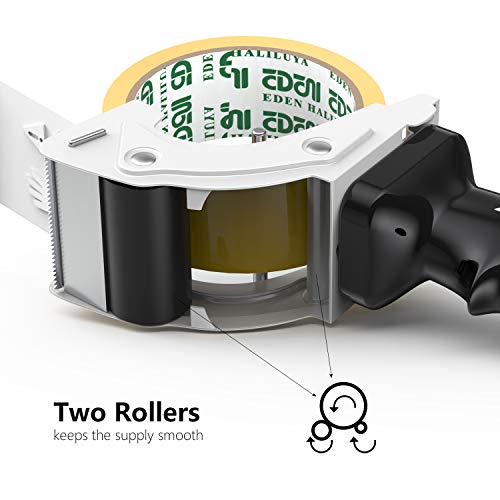 Fast Reload 2 Inch Tape Gun Dispenser Packing Packaging Sealing Cutter TG01 (TG01-WHT)