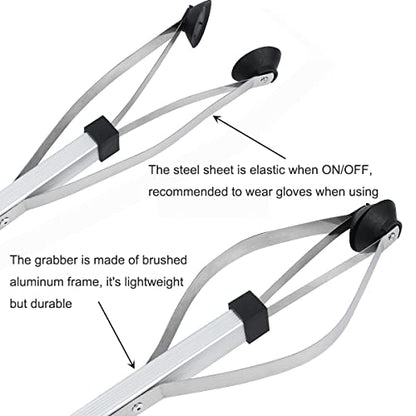 THUSIBER Reacher Grabber 32" Extra Long Folding Reaching Claw Heavy Duty Mobility Aid Arm Extender Gripper Tools for Trash Pick Up Litter Picker Garden Nabber Elderly Arthritis Reach Assist Tool