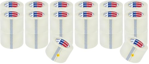 3" Heavy Duty Packing Tape, 12 Rolls, Clear, 3" Core, Total 660Y, Clear, 2.2 mil, 3 inch x 55 Yards, Refill for Packaging and Shipping(3 in Width) (Pack of 2) - size: 3 inches x 1980 inches x 2.2 mils (Pack of 2)