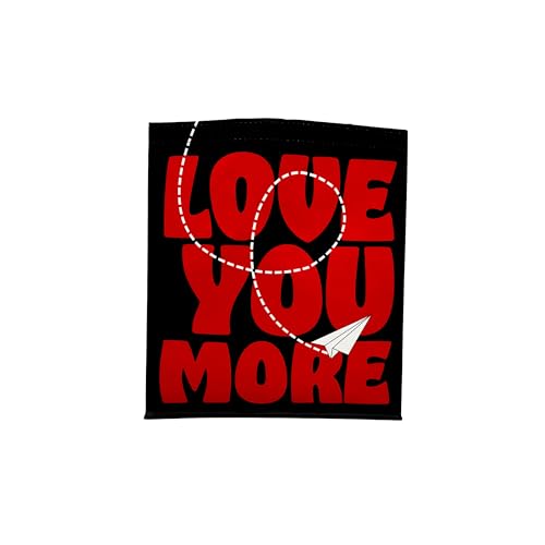 Earthwise Reusable Grocery Bags – Valentine’s Day Gift Totes, Foldable & Water‑Resistant Shopping Bags, Durable Multi‑Use Eco Bags with Cute Love You More Designs (5 Pack)
