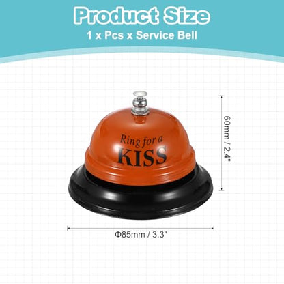 PATIKIL Desk Bell, 3.3" Service Call Bell Ringing, KISS, Orange - color: Orange(kiss)