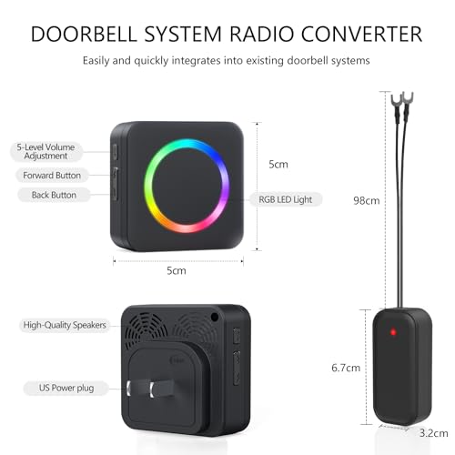 Wireless Doorbell Chime - Compatible with Blink Video Doorbell and Blink Video Doorbell (2nd Gen) (1 Video Doorbell Extender 1 Receiver）