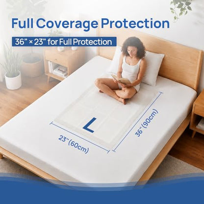 SUNKISS Disposable Bed Pads 23" x 36", Super Absorbent Pee Pads, 50 Count - size: 23" x 36"(50 Count)