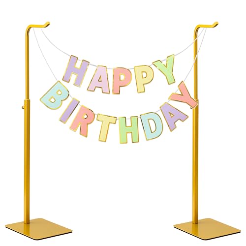 2-Pack Adjustable Tabletop Purse & Banner Display Stands, Gold - color: Gold