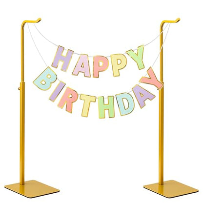 2-Pack Adjustable Tabletop Purse & Banner Display Stands, Gold - color: Gold