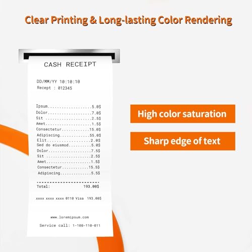 Thermal Receipt Paper Rolls 3-1/8 x 230ft, 50 rolls - 48 GSM - size: 3 1/8" x 230'