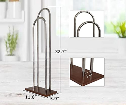 Hanger Stacker, Clothes Standard Hanger Organizer Stand, 32.7" H - color: Stainless Steel, size: Large(32.7"H)