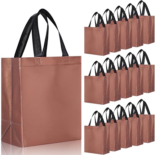 Eccliy 80 Pcs Reusable Gift Bags, Medium, Coffee - color: Coffee, size: Medium