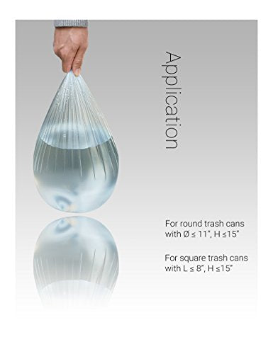 Purring Clear Small Trash Bags with Simple-illustration Aesthetic Drawing, 4 Gallon Garbage Bags with Quick-dispense, 100 Count - color: Clear
