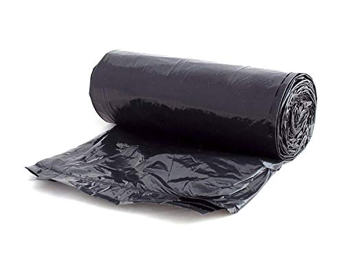 Aluf Plastics 55-60 Gallon Trash Liners - (Value 400 Pack) - 1 MIL Strength Black Plastic Garbage Bags 38"x 58" for 50-55 Gal Cans - Fits Toter, Rubbermaid Brute, Carlislie Bronco etc. (RL-3858H) - color: Black, style: 55-60 Gal, 1 Mil, 400 Count