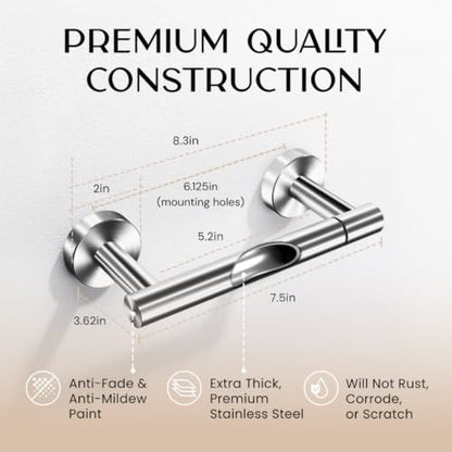 Day Moon™ - Toilet Paper Holder - Modern Roll Holder for Bathroom - 1 Pack - Wall Mount - Classic, Polished Chrome - color: Polished Chrome