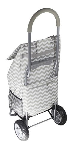 dbest products Trolley Dolly Shopping Grocery Foldable Cart Storage Mom, Grey Chevron - color: Grey Chevron, style: Cart