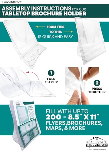 Mediz Tabletop Brochure Holder 20 Pack - Eco-Friendly, Can Hold 200, 8.5 x 11 Documents, Flyers, Maps & Brochures or Other Marketing Needs (TAKE ONE - Tabletop, Pack of 20)
