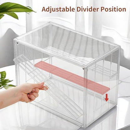 Acrylic Display Case for Collectibles, 4 Tier Figure Display Box, 4 Pack - size: L-4tier-4pack