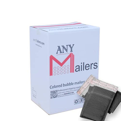 AirnDefense 200 pcs #5 10.5x16 Black Padded Envelopes - Poly Bubble Mailers (Pack of 200)