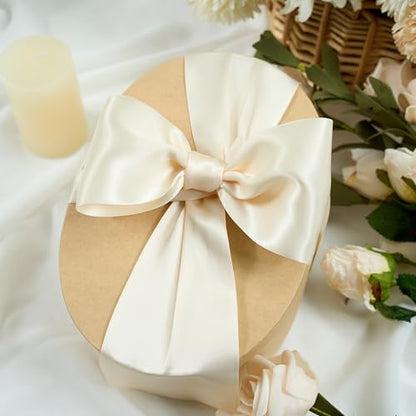 Ivory Double-Faced Satin Ribbon, 3 Inch x 10 Yards - color: Ivory