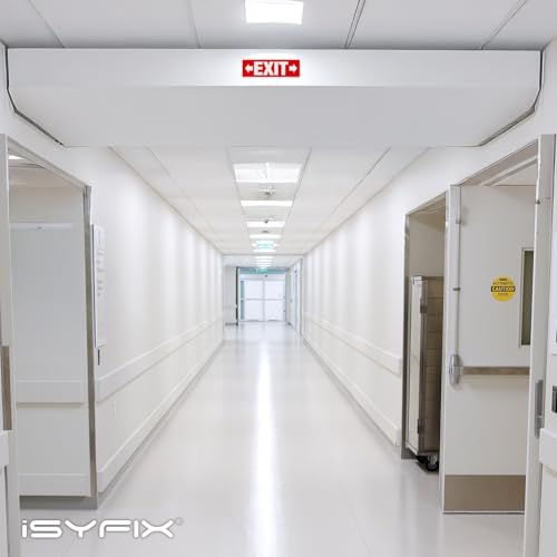 iSYFIX Exit Signs 2 Pack 12x4 Inch with Right & Left Arrows - color: Metal Right&Left, size: 2 Pk 12x4