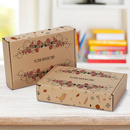9x6x2 Cardboard Shipping Boxes Set of 20, Brown - size: 9" x 6" x 2"