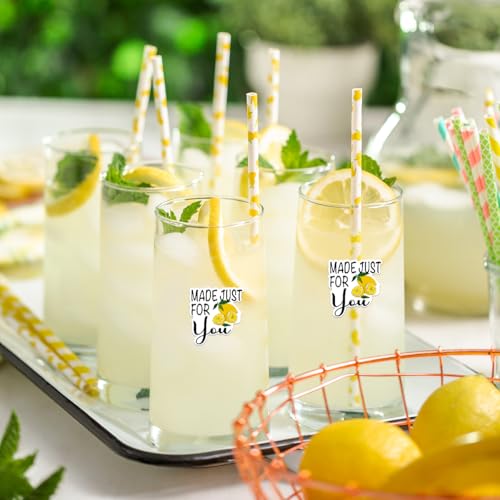 Just For You Lemon Stickers - Funny & Cute Lemonade Stand Supplies, 500 PCS - style: Made Just for You Lemon