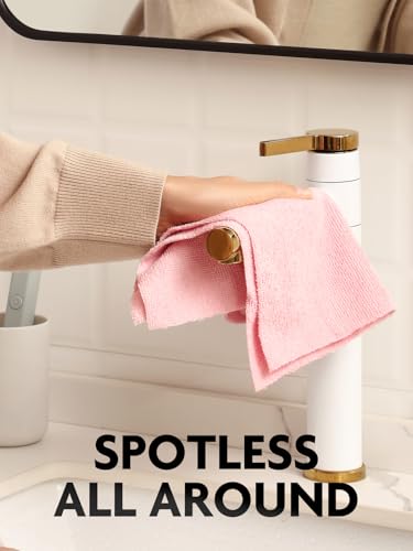 Fantasticlean Microfiber Cleaning Cloth Roll- 40 Sheets, 12" x 12" (Pink) - color: Pink, size: 40 pack