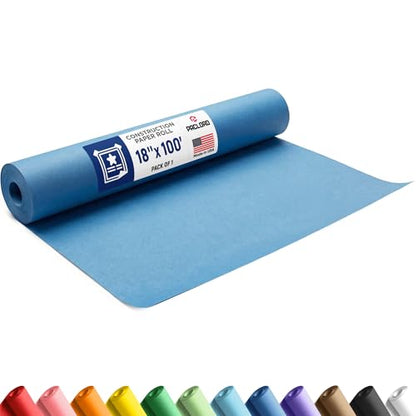 Dark Blue Construction Paper Roll 18" x 100 ft – Made in USA – 18" Bulletin Board Paper for Classroom & School, Teachers & Kids - color: Dark Blue, size: 18"W x 1200"L