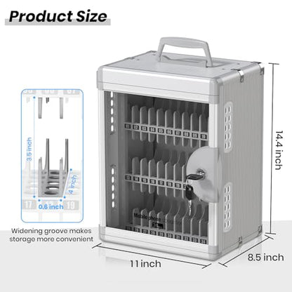 Glosen 36 Slots Cell Phone Locker with Key for Classroom, Phone Storage Box - size: 36slots