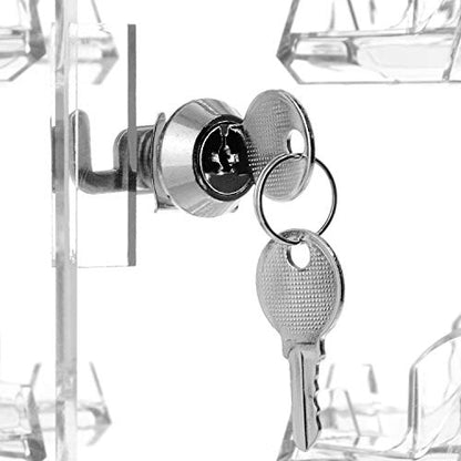 MOOCA Lockable Rotating Acrylic Sunglasses Display Case, 24 Frames