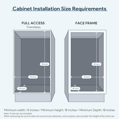 Tanamu Pull Out Trash Can Under Cabinet，Under Sink Slide Out Garbage for Kitchen，Requires 13" W X 18" D Minimum Cabinets，Not Included Can，Chrome Adjustable for 7-10 Gal Can