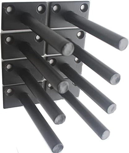 8 Pcs 4" Black Solid Steel Floating Shelf Bracket Blind Shelf Supports - Hidden Brackets for Floating Wood Shelves - Concealed Blind Shelf Support – Screws and Wall Plugs Included - size: 4 Inch, style: 8 Pack-Solid