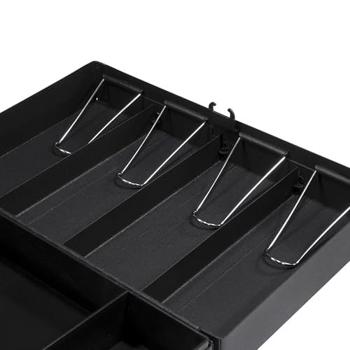 BARSKA 12-Inch Cash Box and 6 Compartment Tray with 4 Bill Holder , Black, Medium - size: 12 Inch, style: Combo Lock Bill Holder