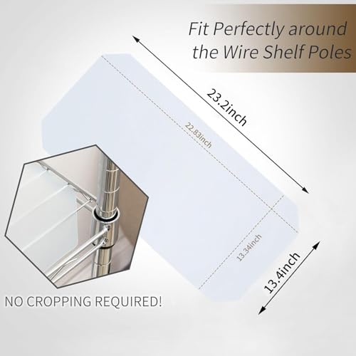 Poofzy Wire Shelf Liner 14" x 24", Set of 10 Clear - color: Clear, size: 14"x24" 10pcs