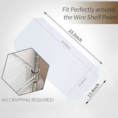 Poofzy Wire Shelf Liner 14" x 24", Set of 10 Clear - color: Clear, size: 14"x24" 10pcs