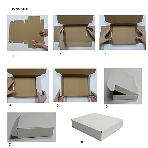 zmybcpack 30 Pack 11x8.75x2 Inch White Corrugated Cardboard Shipping Box