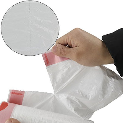 6 Gallon White Drawstring Trash Bags, 120 Counts
