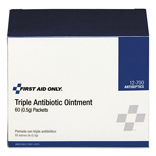 First Aid Only 12-700 Triple Antibiotic Ointment Packets, 60 Count