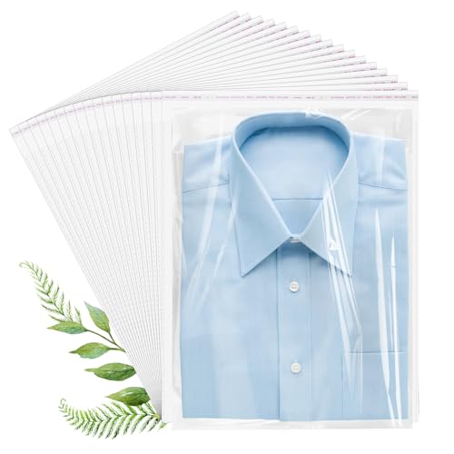 70 Pack 9x12" Clear Cellophane Bags for Shirts, Gift Wrapping, Artwork - size: 9x12 Inch