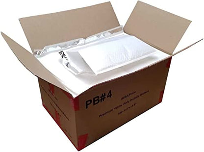 iMBAPrice 100#4 (9.5" x 14.5") Pure White Color SELF Seal Poly Bubble MAILERS Padded Shipping ENVELOPES (Total 100 Bags) - color: White Poly Bubble, size: 9.5"x14.5" Poly (100 Envelopes) Value Pack