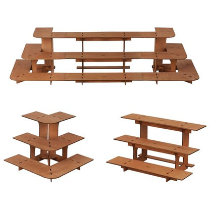 Flenpptly Retail Display Shelves - Wooden Retail Table