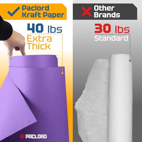 USA Made 18" x 8640" (720 ft) Lilac Kraft Paper Roll, Large Size - color: Lilac, size: 1 Roll