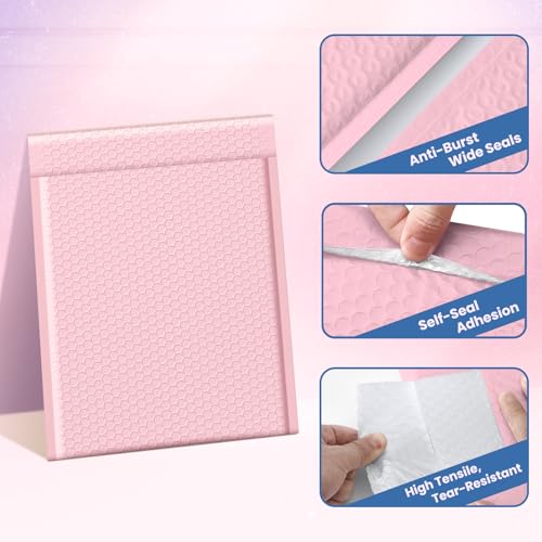 Fuxury Bubble Mailers Bulk 10x13 Inch Light Pink 500 Pack - color: Light Pink, size: 10x13" 500PC