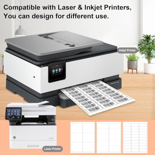 30 UP 3000 Stickers 100 Sheets 1" x 2-5/8" Shipping Return Address Labels for Laser Inkjet Printer, White Blank Mailing Labels - size: 30UP(1" x 2-5/8")