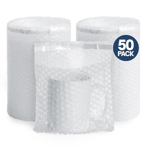 ALTERNIUM Self Seal Bubble Pouches - Bubble Bags for Packing, Packaging Filler for Moving - Cushioning Wrap for Fragile Items, Dish Packing Kit Shipping Supplies for Small Business - 7.5x8 Inch, 50pcs - size: 7.5"x8" - 50 pack