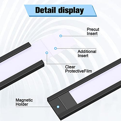 Yexiya 500 Pack Magnetic Label Holder for Metal Racks & Shelves, 1 x 3 Inch - size: 1 x 3 Inch