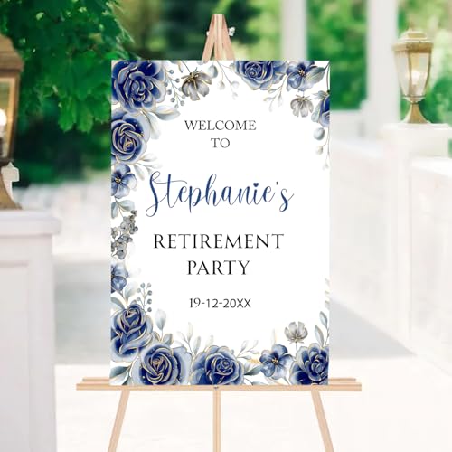 Personalized Retirement Celebration Welcome Sign, Rustic Retirement Luncheon Welcome Sign, RetiRement Celebration Party Signs, RetiRement Décor #15 - color: #Version 15