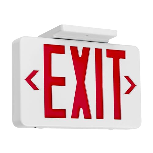 Gruenlich Emergency Exit Sign for Business, Battery Backup, 1 Pack - size: 1-Pack