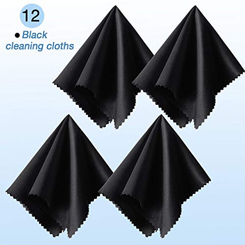 Frienda 12 Pack Microfiber Cleaning Cloth,Black - color: Black