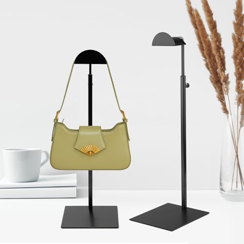 3 Pack Purse Display Stand,Black Handbag Display Stand,Adjustable - color: black