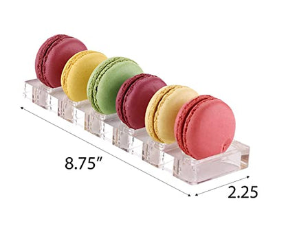 Jusalpha® Clear Acrylic Macaron/Cookies Display Tray, 2 Packs (Capacity:6) - size: Capacity:6