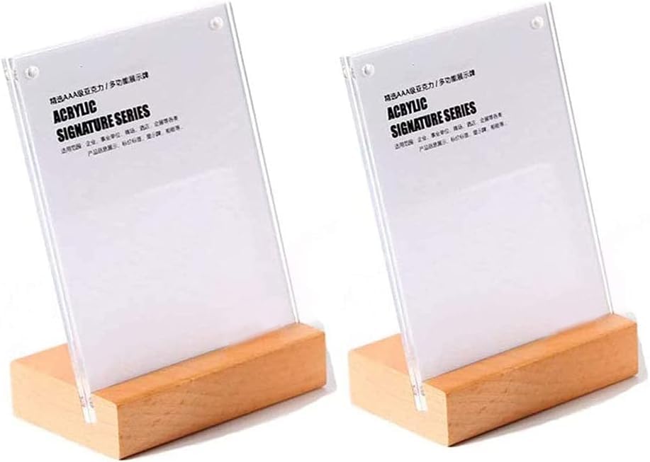 2 Pack Acrylic Label Holder(90*60mm/3.54x2.36 inches)