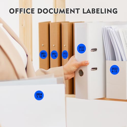 Color-Coded Dot Sticker 1 inch Permanent Adhesive Round Labels Blue 4 Rolls - color: Blue, size: 4 Rolls-4000PCS